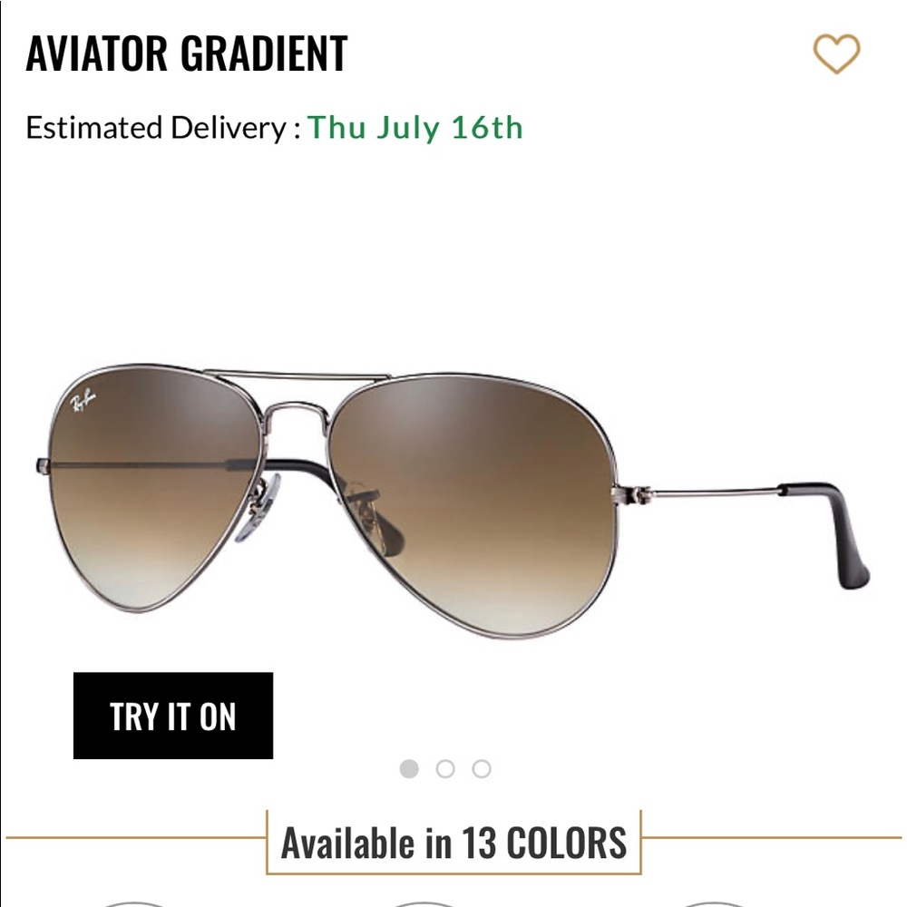 Large Aviator Gradient Ray-Ban Sunglasses